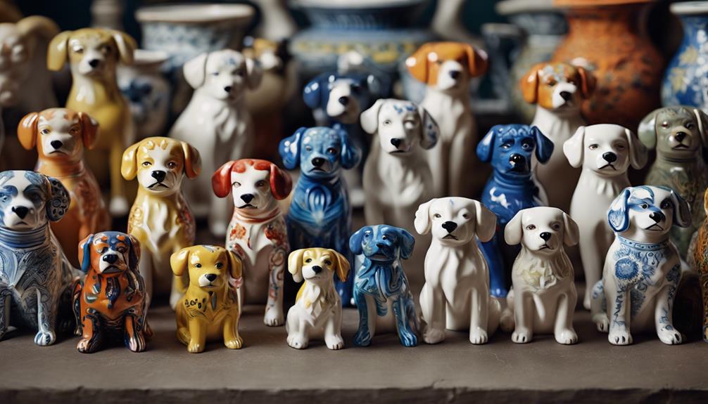 ceramic dog figurines origin