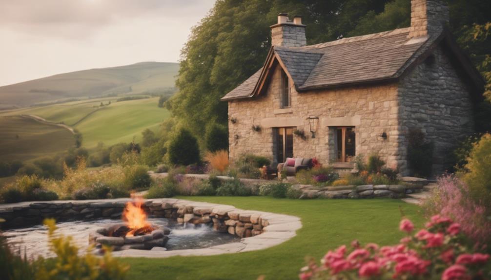 cozy cottages in countryside