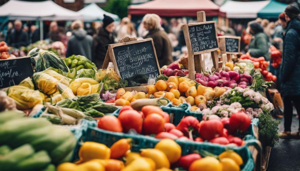 fresh produce at market