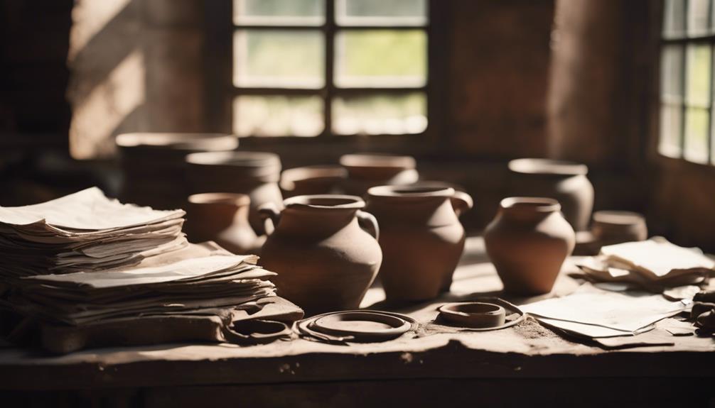 pottery in the shed