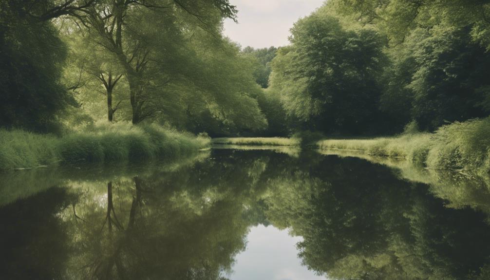 tranquil lakeside strolls depicted